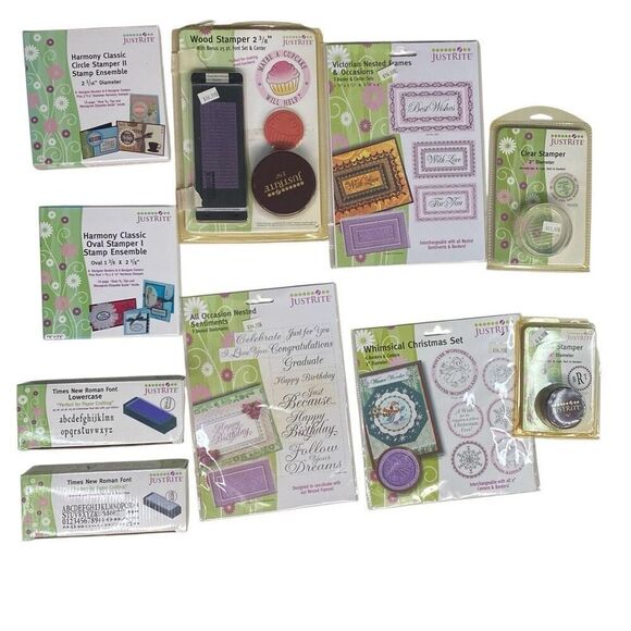 Stamper Bundle Lot JustRite Variety Stamps and Stampers READ - Picture 1 of 2